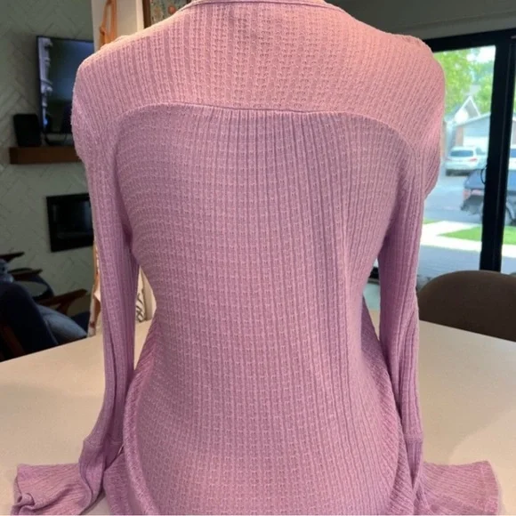 NWOT $69 Style & Co. NWOT Purple Relaxed Ruched Long Sleeve Blouse - Picture 5 of 5